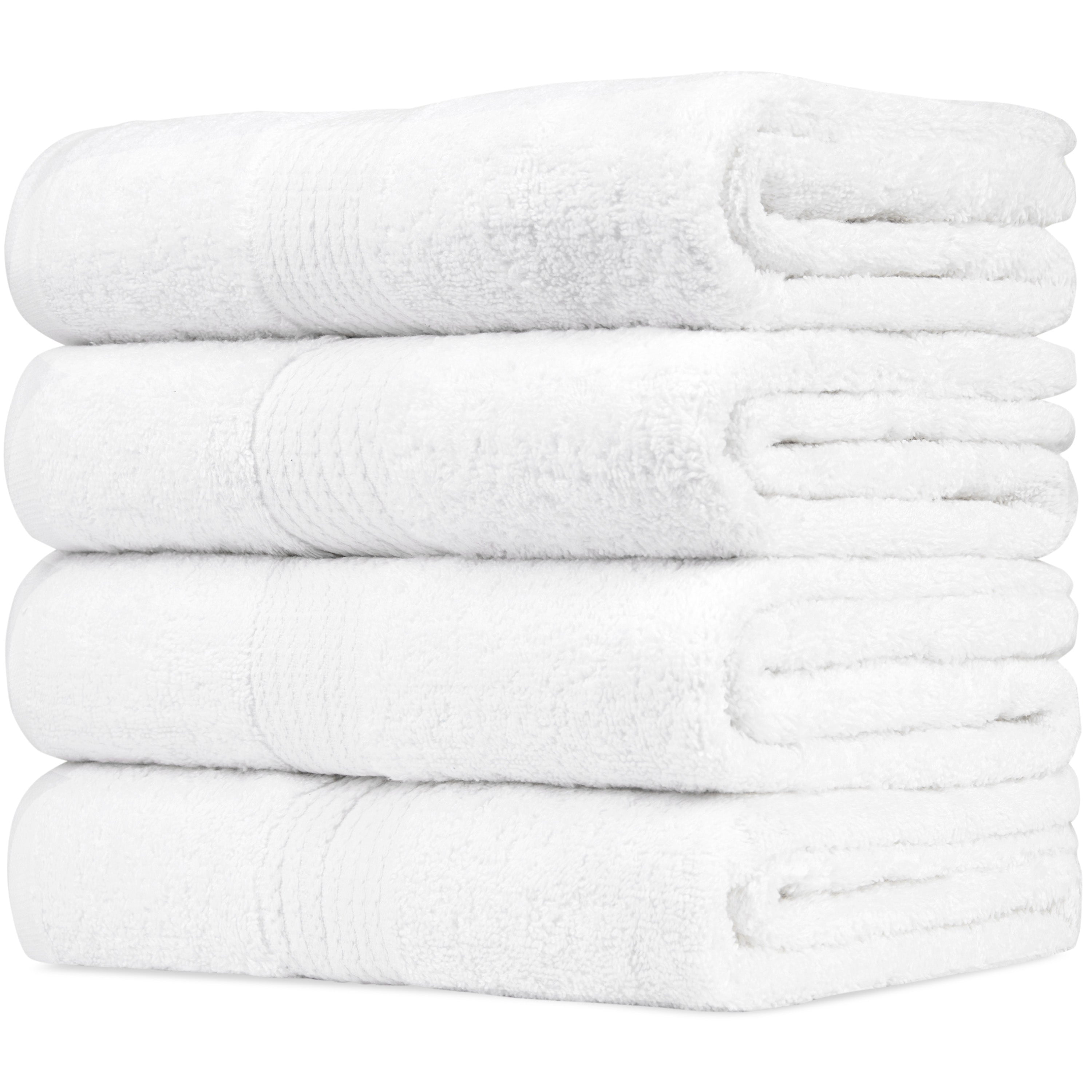 CityComfort Bath Towels Set of 4, 100% Cotton 550 GSM Absorbent Bathroom Towels