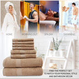 CityComfort Towel Set of 8, 100% Cotton 550GSM Absorbent Bathroom Towels Various Sizes