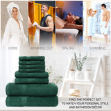 CityComfort Towel Set of 8, 100% Cotton 550GSM Absorbent Bathroom Towels Various Sizes