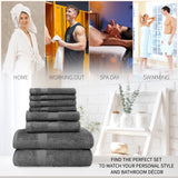 CityComfort Towel Set of 8, 100% Cotton 550GSM Absorbent Bathroom Towels Various Sizes