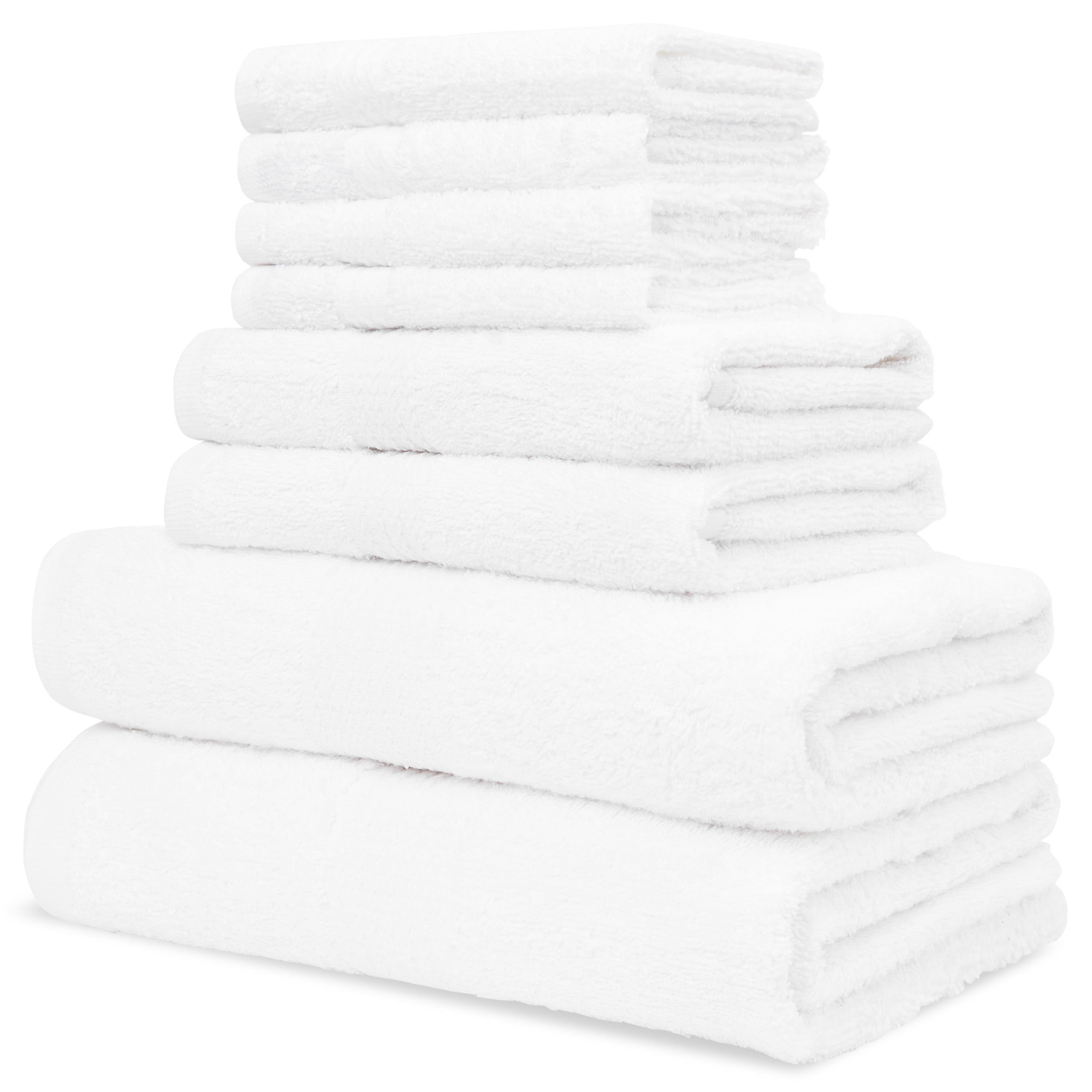 CityComfort Towel Set of 8, 100% Cotton 550GSM Absorbent Bathroom Towels Various Sizes