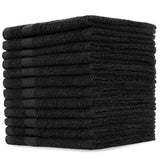 CityComfort Flannels Pack of 12 Face Towels 100% Cotton 550 GSM 30x30cm Highly Absorbent Soft Wash Cloth Household Essentials