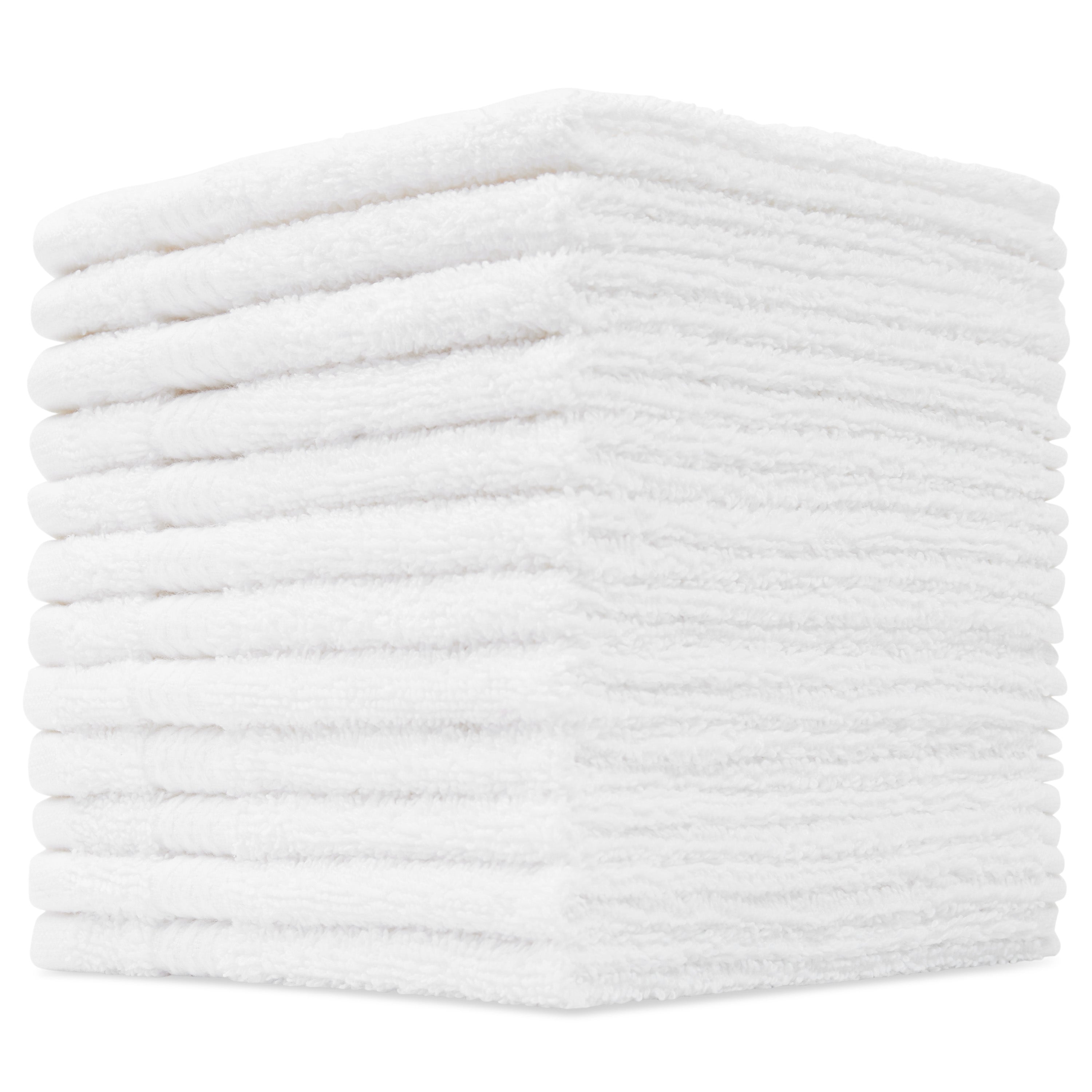 CityComfort Flannels Pack of 12 Face Towels 100% Cotton 550 GSM 30x30cm Highly Absorbent Soft Wash Cloth Household Essentials