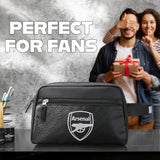 Arsenal F.C. Toiletry Bags for Men, Hanging Wash Bag with Zipped Pocket - Gifts for Him