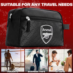 Arsenal F.C. Toiletry Bags for Men, Hanging Travel Wash Bag with Zipped Pockets - Get Trend