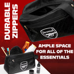 Arsenal F.C. Toiletry Bags for Men, Hanging Travel Wash Bag with Zipped Pockets - Get Trend