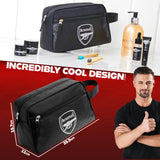 Arsenal F.C. Toiletry Bags for Men, Hanging Wash Bag with Zipped Pocket - Gifts for Him