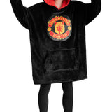 Manchester United FC Fleece Hoodie Blanket for Boys Teenagers One Size Kids Oversized Hoodie Man United Gifts for Boys