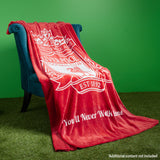 Liverpool F.C. Fleece Bed Blanket Soft Bed Throw 125 x 150cm Liverpool Gifts (Red)