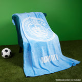 Manchester City F.C. Fleece Bed Blanket Soft Bed Throw 125 x 150cm Gifts for Him