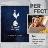 Tottenham Hotspur F.C. Fleece Bed Blanket Soft Bed Throw 125 x 150cm Spurs Gifts