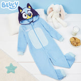 Bluey Boys Fleece Onesie with Hood, Cosy Loungewear - Gifts for Boys