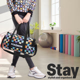 Pokemon Duffle Bag for Kids & Teenagers Pikachu Bag Spacious Overnight Football Kit Weekend Anime Travel Bag for Holiday Sports PE Travel Essentials - Get Trend