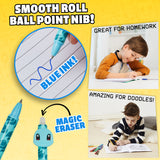 Pokemon Pens Set of 4 Erasable Pens Pikachu School Supplies Stationery Set Ballpoint Pens with Blue Ink Anime Gifts for Kids - Get Trend