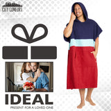 CityComfort Beach Towel with Hood for Adults Teens Surf Poncho Absorbent Cotton Soft