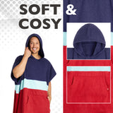 CityComfort Beach Towel with Hood for Adults Teens Surf Poncho Absorbent Cotton Soft