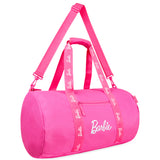 Barbie Duffel Bag, Spacious Weekend Bag with Zipped Pockets for Travel and Gym