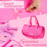 Barbie Duffel Bag, Spacious Weekend Bag with Zipped Pockets for Travel and Gym