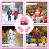 Barbie Girls Bobble Hat and Gloves Set, Original Accessories, Girl Gifts for Winter