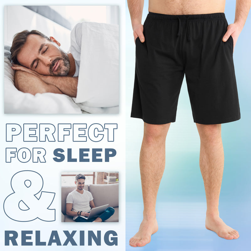 CityComfort Cotton Pyjama Shorts with Elasticated Waist for Men - 2 Pack - Get Trend