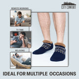 CityComfort Slipper Socks for Men & Teens Size 6–9.5, Cozy Non Slip Socks