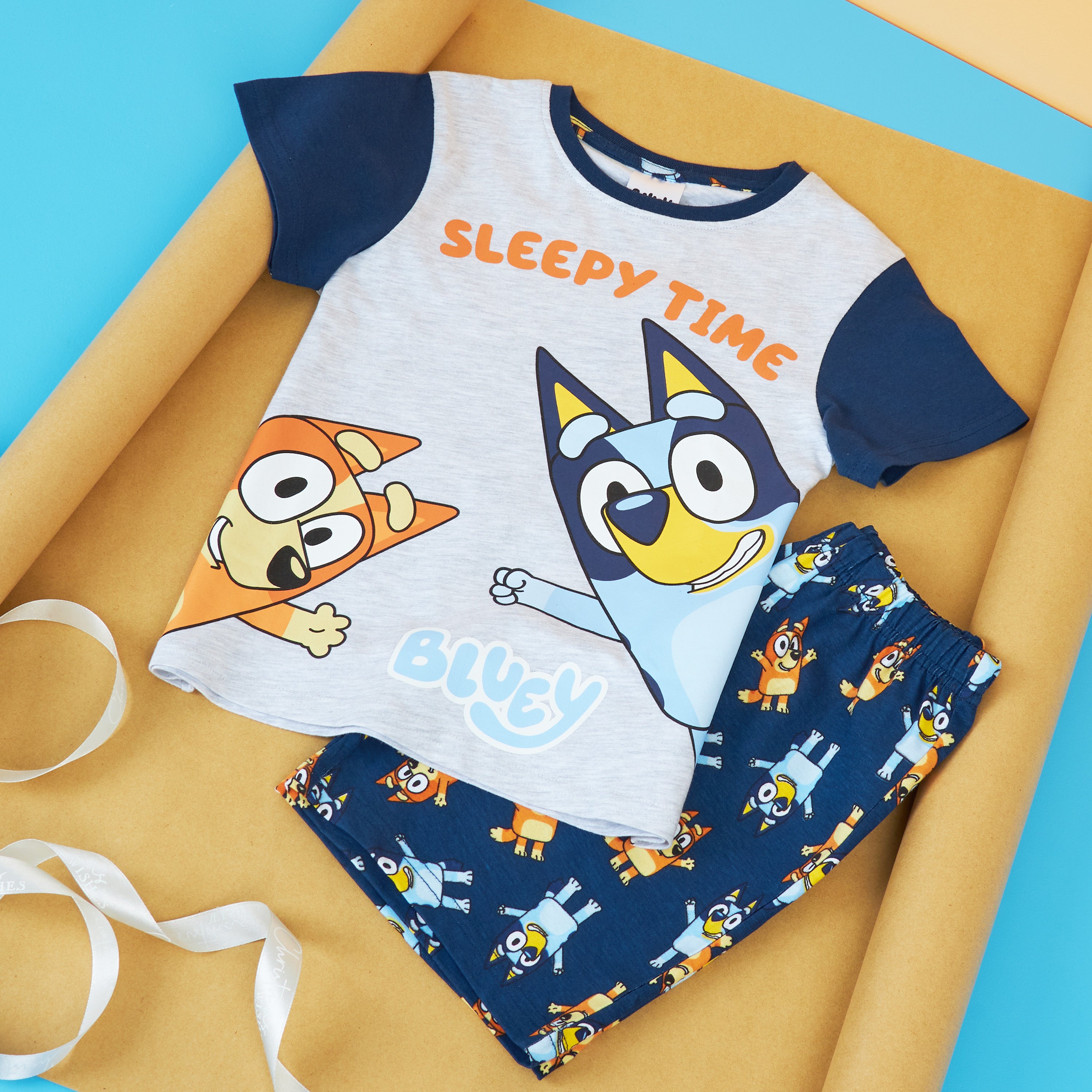 Bluey Pyjamas for Kids, Boys PJs 2 Piece Nightwear T-Shirt & Shorts - Get Trend