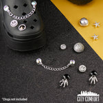 CityComfort Clog Charms, Mixed Shoe Decoration Charms - Silver/Black - Get Trend