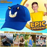 SONIC THE HEDGEHOG Cap for Boys Peaked Baseball Cap Sun Hat Knuckles Shadow Sports Holiday Essentials Gamer Gifts for Boys - Get Trend