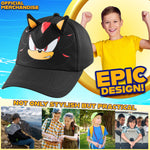 SONIC THE HEDGEHOG Cap for Boys Peaked Baseball Cap Sun Hat Knuckles Shadow Sports Holiday Essentials Gamer Gifts for Boys - Get Trend