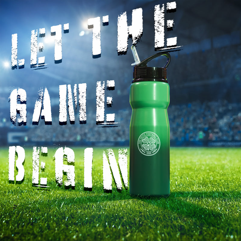 Celtic F.C. Water Bottle with Straw - Metal Water Bottle for Football Fans - Get Trend