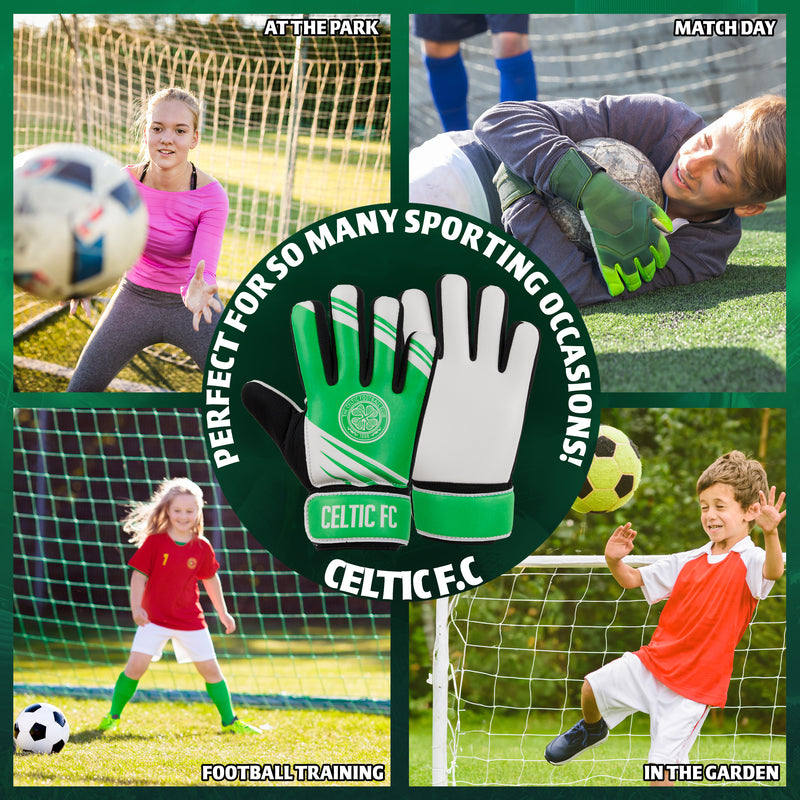 Celtic F.C. Goalkeeper Gloves for Kids Teenagers - Size 5 - Get Trend