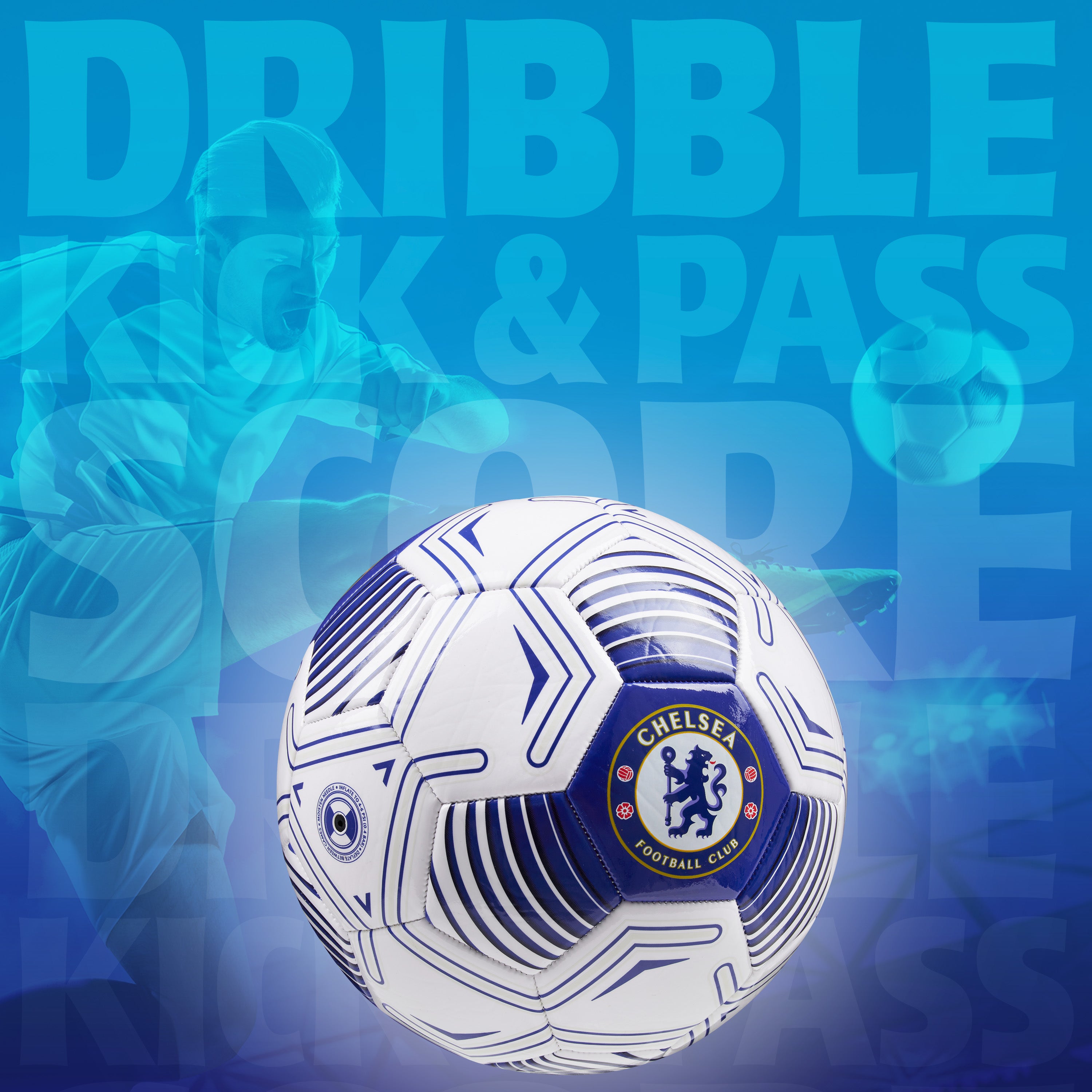 Chelsea F.C. Football Soccer Ball for Adults & Teenagers - Size 5 - Get Trend