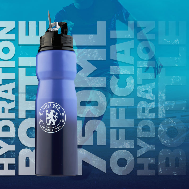Chelsea FC Water Bottle with Straw - Metal Water Bottle for Football Fans - Get Trend