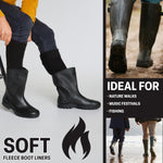 Boot Liner for Men and Teenagers - Warm Fleece Wellie Socks - Get Trend