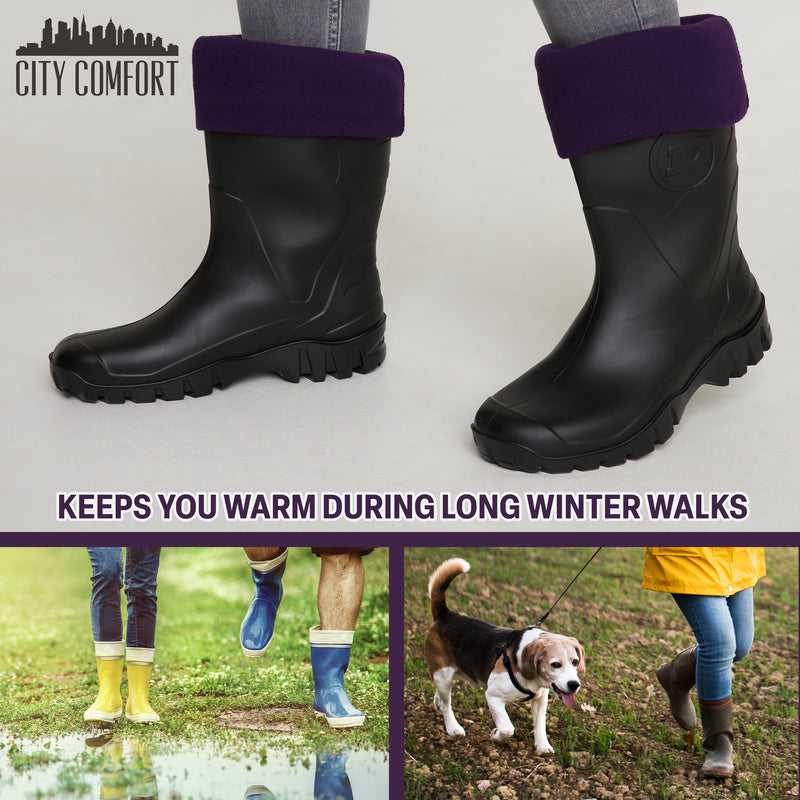 Boot Liner for Women and Teenagers - Warm Fleece Wellie Socks - Get Trend