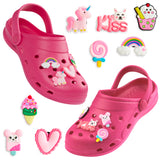 CityComfort Kids Clogs with Removable Charms, Beach Pool Shoes - Kids Gifts - Get Trend