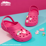 CityComfort Kids Clogs with Removable Charms, Beach Pool Shoes - Kids Gifts - Get Trend