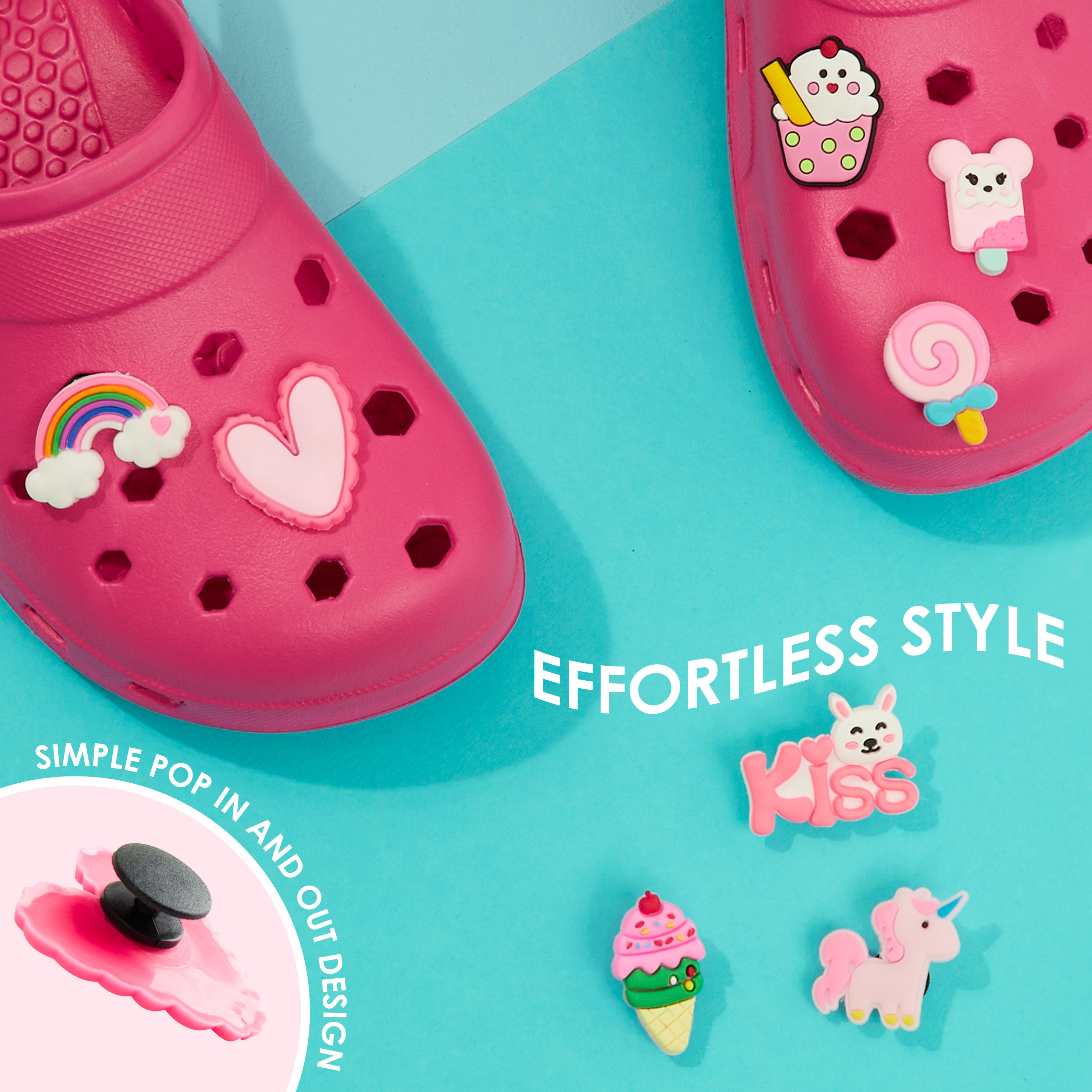 CityComfort Kids Clogs with Removable Charms, Beach Pool Shoes - Kids Gifts - Get Trend