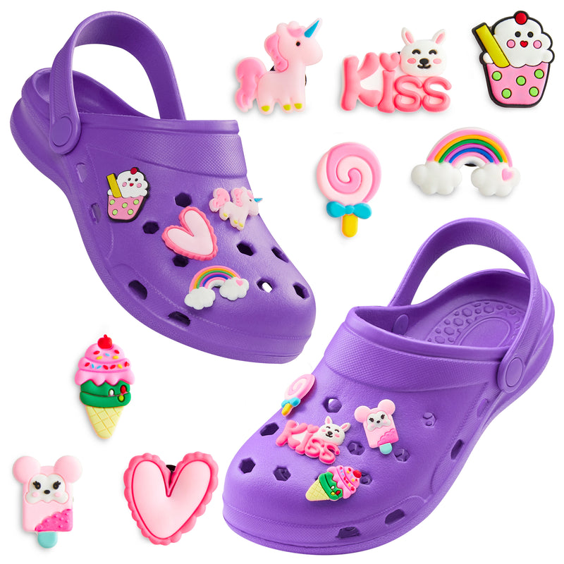CityComfort Kids Clogs with Removable Charms, Beach Pool Shoes - Kids Gifts - Get Trend