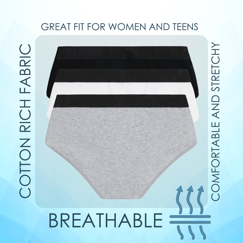 Knickers for Women - Multipack of 5 Teenagers & Ladies Underwear