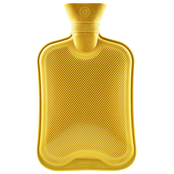 Hot Water Bottle Large 1.8L Rubber Hot Water Bottle - Yellow - Get Trend