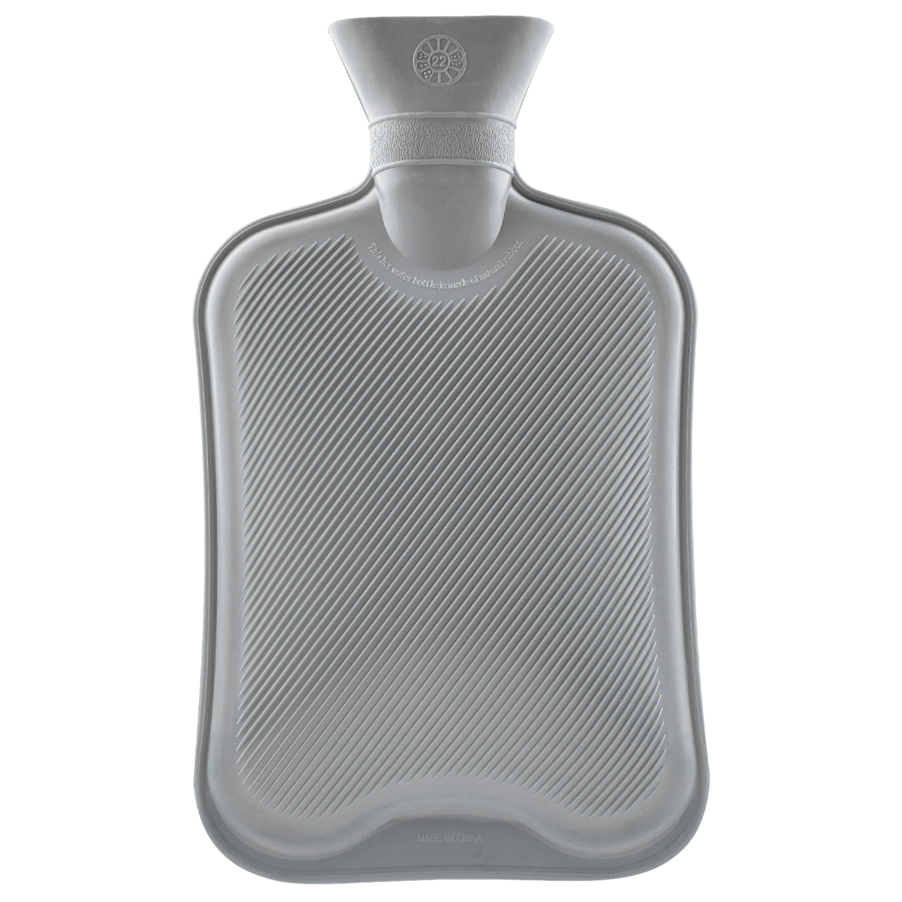 Hot Water Bottle Large 1.8L Rubber Hot Water Bottle - Grey - Get Trend