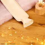 Long Hot Water Bottle 2L - Rubber Hot Water Bottle - Ivory - Get Trend