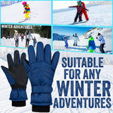 CityComfort Kids Skiing Gloves - Fleece Lined Touch Screen Gloves - Get Trend