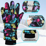 CityComfort Kids Skiing Gloves - Fleece Lined Touch Screen Gloves - Get Trend