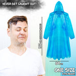 CityComfort Adults Rain Poncho - Disposable Transparent Waterproof Ponchos - 10 Pack - Get Trend