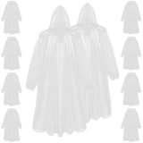 CityComfort Adults Rain Poncho - Disposable Transparent Waterproof Ponchos - 10 Pack - Get Trend