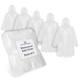 CityComfort Boys Rain Poncho Disposable Transparent Waterproof Ponchos Multipack