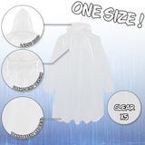 CityComfort Rain Poncho for Boys Teens Disposable Transparent Waterproof Ponchos Multipack for Festival Theme Park Emergency Raincoats - Get Trend