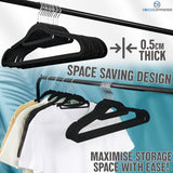 Deco Express Velvet Hangers, Space Saving Non Slip Coat Hangers for Clothes - 20 Pack